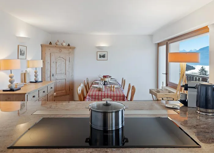 Lejlighed Les Aiguilles Vertes Rez Inferieur By Interhome Crans-Montana